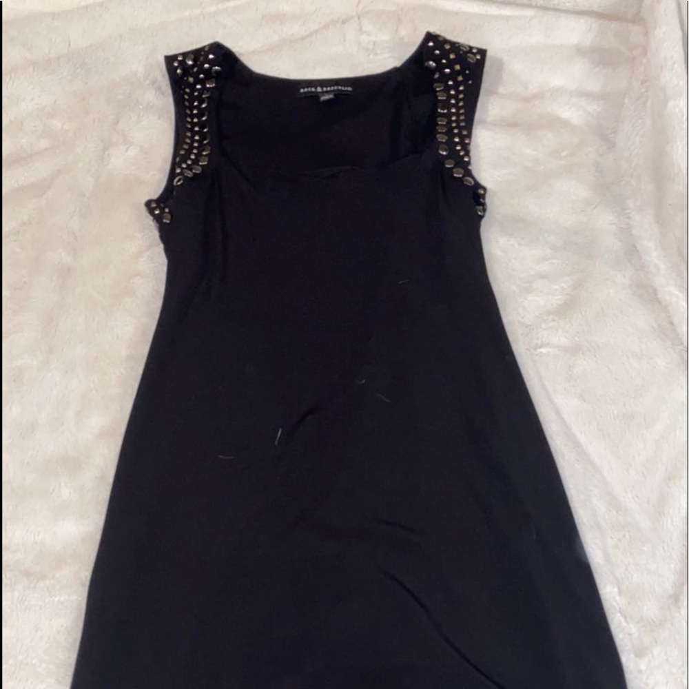 Black skin tight somewhat stretchy dress size S